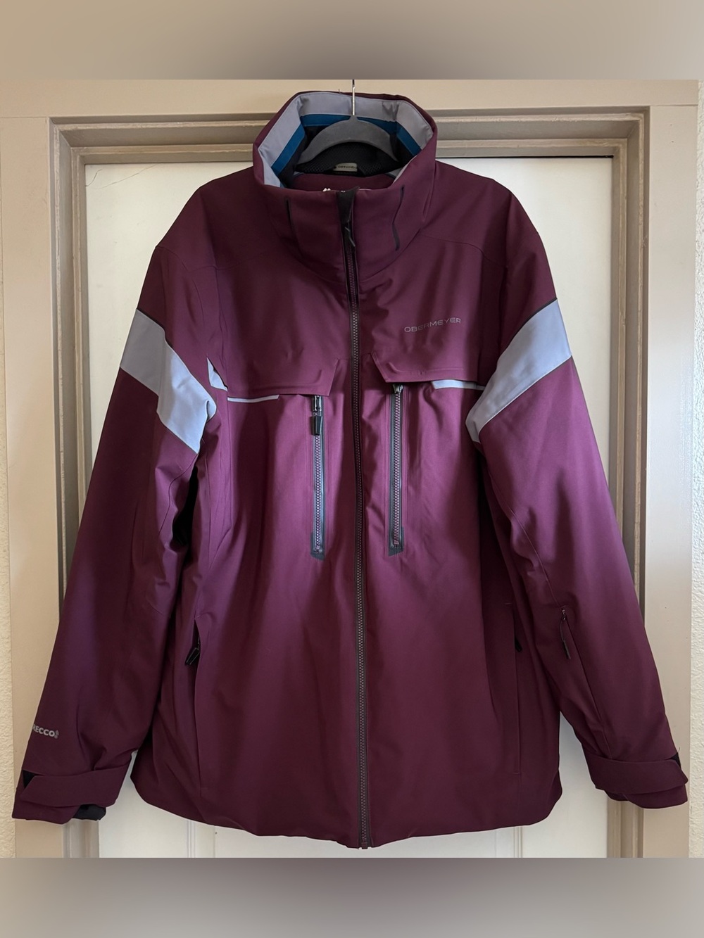 Obermeyer Charger Ski Jacket Coat Men's XXL Wine Recco Tech Winter Snowboard